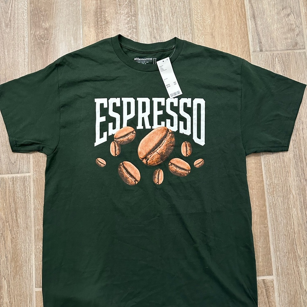 Urban Outfitters Espresso Graphic Tee - Dark Green